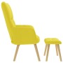 Sillón de relax con taburete tela amarillo clara de , Sillones - Ref: Foro24-4016787, Precio: 127,56 €, Descuento: %