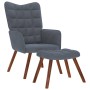 Sillón de relax con reposapiés terciopelo gris oscuro de , Sillones - Ref: Foro24-4016822, Precio: 124,03 €, Descuento: %