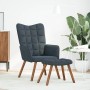 Sillón de relax con reposapiés terciopelo gris oscuro de , Sillones - Ref: Foro24-4016822, Precio: 124,03 €, Descuento: %