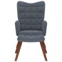 Sillón de relax con reposapiés terciopelo gris oscuro de , Sillones - Ref: Foro24-4016822, Precio: 124,03 €, Descuento: %