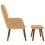 Sillón de relax con reposapiés terciopelo marrón de , Sillones - Ref: Foro24-4016829, Precio: 131,91 €, Descuento: %