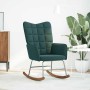 Silla mecedora de terciopelo verde oscuro de , Mecedoras - Ref: Foro24-4016834, Precio: 116,21 €, Descuento: %