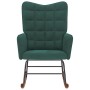 Silla mecedora de terciopelo verde oscuro de , Mecedoras - Ref: Foro24-4016834, Precio: 116,21 €, Descuento: %