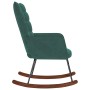Silla mecedora de terciopelo verde oscuro de , Mecedoras - Ref: Foro24-4016834, Precio: 116,21 €, Descuento: %