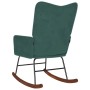 Silla mecedora de terciopelo verde oscuro de , Mecedoras - Ref: Foro24-4016834, Precio: 116,21 €, Descuento: %