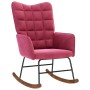 Mecedora con taburete de terciopelo rojo vino de , Mecedoras - Ref: Foro24-4016848, Precio: 142,91 €, Descuento: %