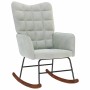 Mecedora con taburete de terciopelo gris claro de , Mecedoras - Ref: Foro24-4016843, Precio: 141,52 €, Descuento: %