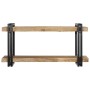 Estante de pared madera maciza de mango 90x33x45 cm de , Almacenamiento para CD y DVD - Ref: Foro24-4017485, Precio: 110,98 €...