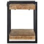 Estante de pared madera maciza de mango 90x33x45 cm de , Almacenamiento para CD y DVD - Ref: Foro24-4017485, Precio: 110,98 €...