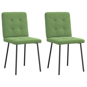 Sillas de comedor 2 unidades terciopelo verde claro de , Sillas de comedor - Ref: Foro24-4101060, Precio: 83,28 €, Descuento: %