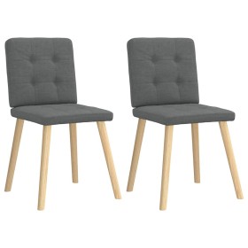 Sillas de comedor 2 unidades tela gris oscuro de , Sillas de comedor - Ref: Foro24-4101069, Precio: 79,09 €, Descuento: %