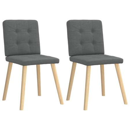 Sillas de comedor 2 unidades tela gris oscuro de , Sillas de comedor - Ref: Foro24-4101069, Precio: 79,09 €, Descuento: %