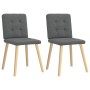Sillas de comedor 2 unidades tela gris oscuro de , Sillas de comedor - Ref: Foro24-4101069, Precio: 79,09 €, Descuento: %
