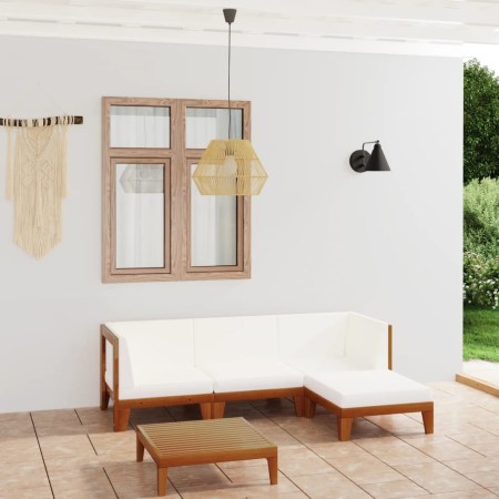 Juego muebles de jardín y cojines 5 pzas madera maciza acacia de vidaXL, Conjuntos de jardín - Ref: Foro24-3058108, Precio: 5...