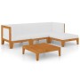 Juego muebles de jardín y cojines 5 pzas madera maciza acacia de vidaXL, Conjuntos de jardín - Ref: Foro24-3058108, Precio: 5...