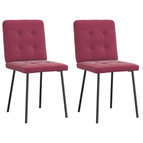 Sillas de comedor 2 unidades terciopelo rojo tinto de , Sillas de comedor - Ref: Foro24-4101062, Precio: 83,20 €, Descuento: %