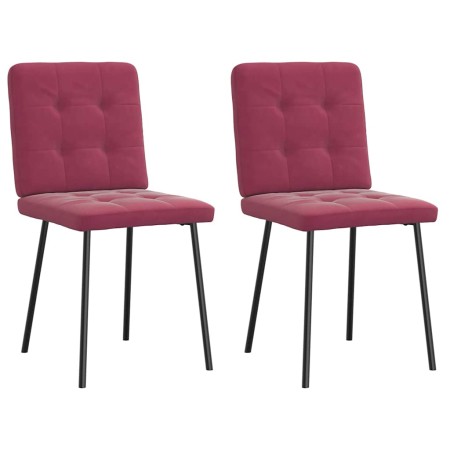 Sillas de comedor 2 unidades terciopelo rojo tinto de , Sillas de comedor - Ref: Foro24-4101062, Precio: 83,20 €, Descuento: %