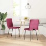 Sillas de comedor 2 unidades terciopelo rojo tinto de , Sillas de comedor - Ref: Foro24-4101062, Precio: 83,20 €, Descuento: %