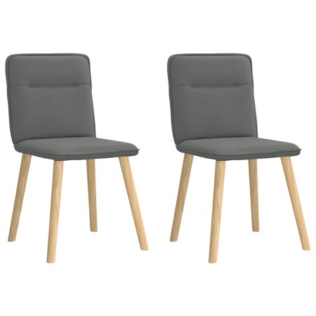Sillas de comedor 2 unidades tela gris oscuro de , Sillas de comedor - Ref: Foro24-4101221, Precio: 106,21 €, Descuento: %