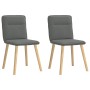Sillas de comedor 2 unidades tela gris oscuro de , Sillas de comedor - Ref: Foro24-4101221, Precio: 106,21 €, Descuento: %