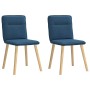 Sillas de comedor 2 unidades tela azul de , Sillas de comedor - Ref: Foro24-4101228, Precio: 105,94 €, Descuento: %