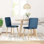 Sillas de comedor 2 unidades tela azul de , Sillas de comedor - Ref: Foro24-4101228, Precio: 105,94 €, Descuento: %