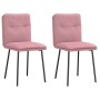 Sillas de comedor 2 unidades terciopelo rosa de , Sillas de comedor - Ref: Foro24-4101313, Precio: 88,87 €, Descuento: %