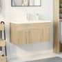 Mueble de baño con lavabo integrado roble Sonoma de , Muebles de baño - Ref: Foro24-3325016, Precio: 293,27 €, Descuento: %