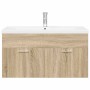 Mueble de baño con lavabo integrado roble Sonoma de , Muebles de baño - Ref: Foro24-3325016, Precio: 293,27 €, Descuento: %