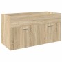 Mueble de baño con lavabo integrado roble Sonoma de , Muebles de baño - Ref: Foro24-3325016, Precio: 293,27 €, Descuento: %