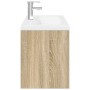 Mueble de baño con lavabo integrado roble Sonoma de , Muebles de baño - Ref: Foro24-3325016, Precio: 293,27 €, Descuento: %