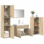 Juego de muebles de baño 5 pzas madera ingeniería roble Sonoma de , Muebles de baño - Ref: Foro24-3325021, Precio: 290,88 €, ...