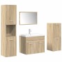 Juego de muebles de baño 5 pzas madera ingeniería roble Sonoma de , Muebles de baño - Ref: Foro24-3325021, Precio: 290,88 €, ...
