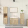 Juego de muebles de baño 5 pzas madera ingeniería roble Sonoma de , Muebles de baño - Ref: Foro24-3325021, Precio: 290,88 €, ...