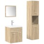 Juego de muebles de baño 4 pzas contrachapada roble Sonoma de , Muebles de baño - Ref: Foro24-3325023, Precio: 217,01 €, Desc...
