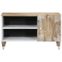 Mueble de TV madera maciza de mango 80x31,5x46 cm de , Almacenamiento para CD y DVD - Ref: Foro24-4018679, Precio: 70,12 €, D...