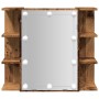 Mueble con espejo y LED madera vieja 70x16,5x60 cm de , Tocadores de baño - Ref: Foro24-857003, Precio: 100,43 €, Descuento: %