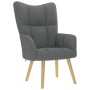Sillón de relax con taburete tela gris oscuro de , Sillones - Ref: Foro24-4016779, Precio: 127,34 €, Descuento: %