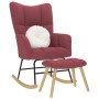 Sillón mecedora con taburete tela rojo tinto de , Mecedoras - Ref: Foro24-4016803, Precio: 145,73 €, Descuento: %