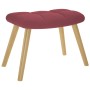 Sillón mecedora con taburete tela rojo tinto de , Mecedoras - Ref: Foro24-4016803, Precio: 145,73 €, Descuento: %
