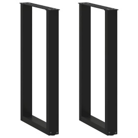 Patas de mesa de centro forma U 2uds acero negro 50x(90-91) cm de , Patas para mesas - Ref: Foro24-4013220, Precio: 125,39 €,...