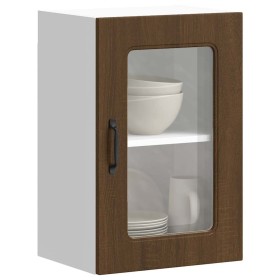 Armario pared cocina puerta de cristal Kalmar roble marrón de , Armarios de cocina - Ref: Foro24-853534, Precio: 58,82 €, Des...