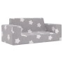 Sofá infantil de 2 plazas gris claro con estrellas felpa suave de , Mobiliario para bebés y niños pequeños - Ref: Foro24-4104...
