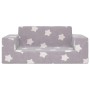 Sofá infantil de 2 plazas gris claro con estrellas felpa suave de , Mobiliario para bebés y niños pequeños - Ref: Foro24-4104...