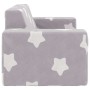 Sofá infantil de 2 plazas gris claro con estrellas felpa suave de , Mobiliario para bebés y niños pequeños - Ref: Foro24-4104...