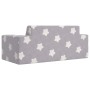 Sofá infantil de 2 plazas gris claro con estrellas felpa suave de , Mobiliario para bebés y niños pequeños - Ref: Foro24-4104...