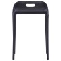 Taburetes apilables 4 unidades plástico negro en Taburetes de cocina | Comprar online en Foru.es