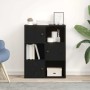 Librería de madera contrachapada roble negro 60x24x76,5 cm de , Librerías y estanterías - Ref: Foro24-860383, Precio: 66,76 €...