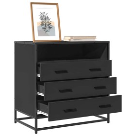 Cajonera de madera contrachapada negro 70x41x70 cm de , Cajoneras - Ref: Foro24-849084, Precio: 117,65 €, Descuento: %