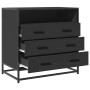 Cajonera de madera contrachapada negro 70x41x70 cm de , Cajoneras - Ref: Foro24-849084, Precio: 117,65 €, Descuento: %